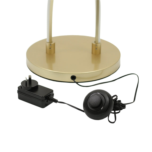 Acropora LED Floor Lamp Gold Black Modern Swirl Design for Living Room.
