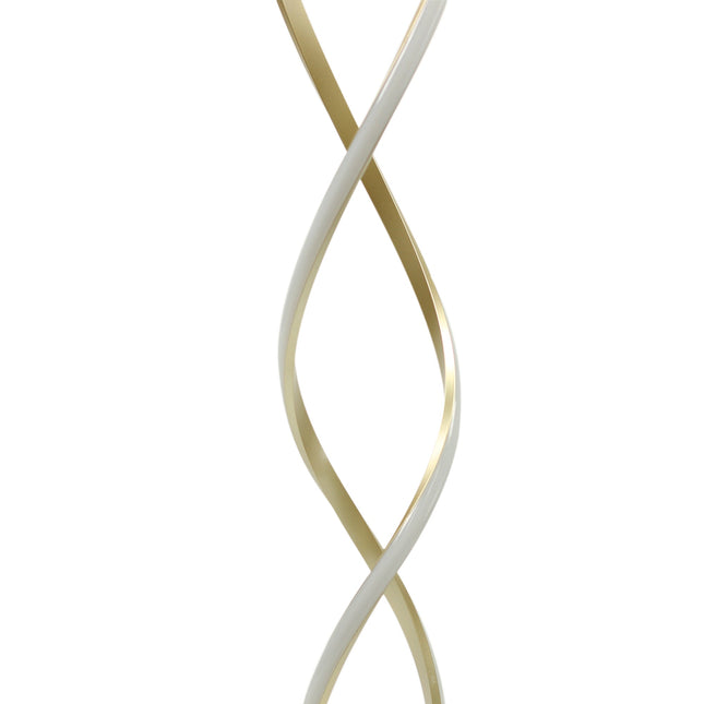 Acropora LED Floor Lamp Gold Black Modern Swirl Design for Living Room.