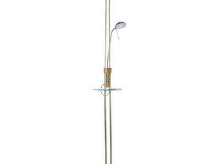 Seed USB LED Mother & Child Floor Lamp Black Satin Chrome Antique Brass