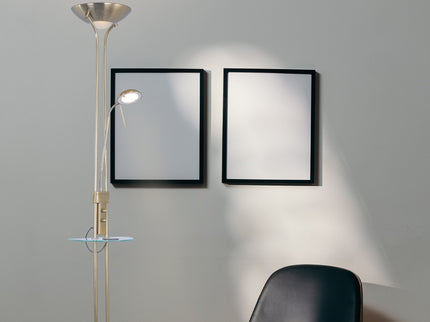 Seed USB LED Mother & Child Floor Lamp Black Satin Chrome Antique Brass