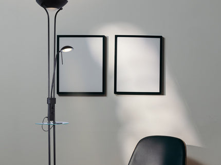 Seed USB LED Mother & Child Floor Lamp Black Satin Chrome Antique Brass.