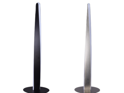Enhalus LED Table Lamp Brushed Chrome Black Modern Desk Light.