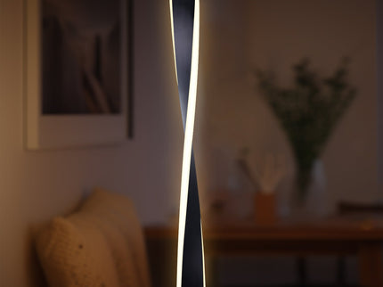 Enhalus LED Table Lamp Brushed Chrome Black Modern Desk Light.