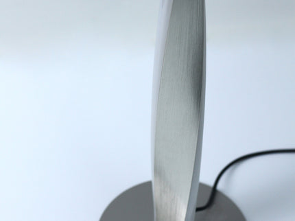 Enhalus LED Table Lamp Brushed Chrome Black Modern Desk Light.