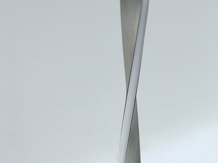 Enhalus LED Table Lamp Brushed Chrome Black Modern Desk Light.