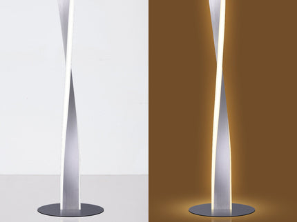 Enhalus LED Table Lamp Brushed Chrome Black Modern Desk Light.
