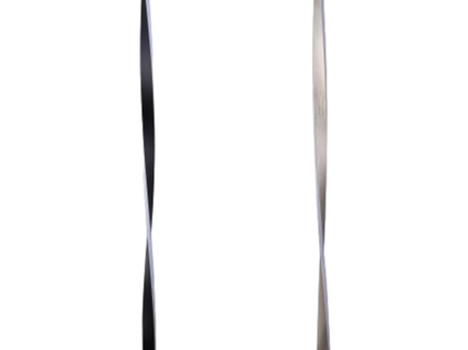 Enhalus LED Floor Lamp Brushed Chrome Black Modern Metal Light.