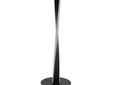 Enhalus LED Floor Lamp Brushed Chrome Black Modern Metal Light