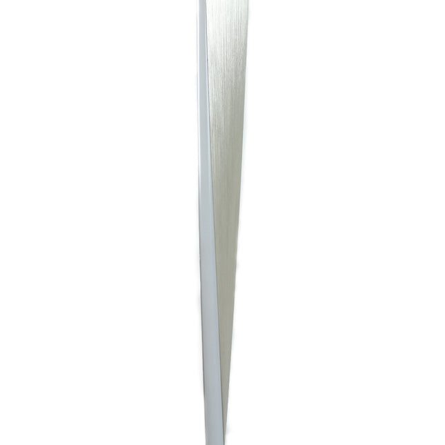 Enhalus LED Floor Lamp Brushed Chrome Black Modern Metal Light.