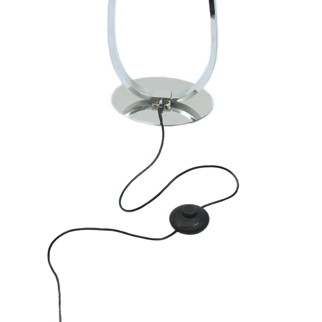 Infinite LED Floor Lamp Chrome Stylish Modern Lighting for Home.