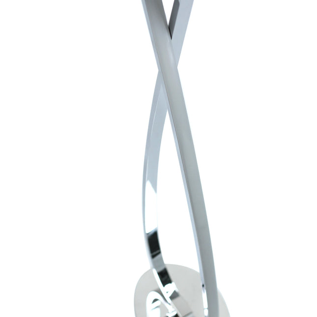 Infinite LED Floor Lamp Chrome Stylish Modern Lighting for Home.