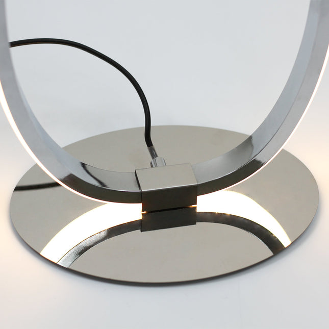 Infinite LED Floor Lamp Chrome Stylish Modern Lighting for Home.