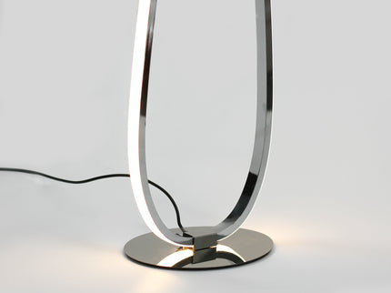 Infinite LED Floor Lamp Chrome Stylish Modern Lighting for Home.