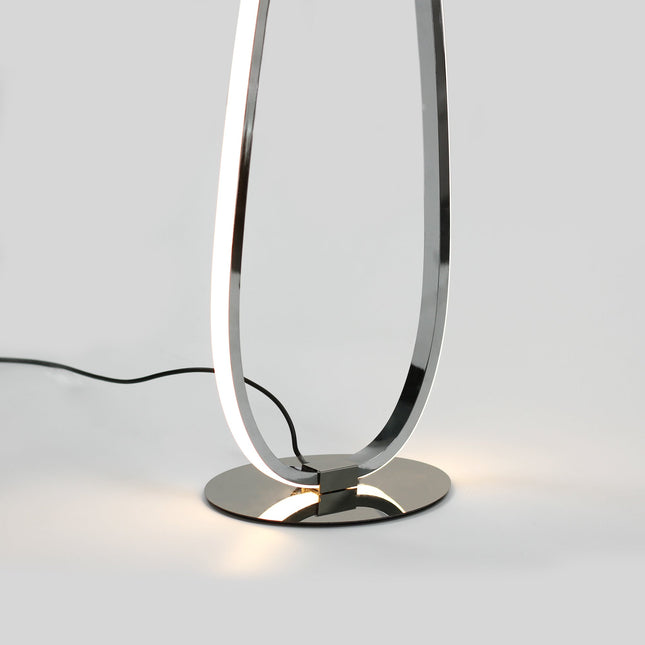 Infinite LED Floor Lamp Chrome Stylish Modern Lighting for Home.