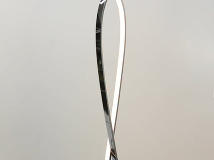 Infinite LED Floor Lamp Chrome Stylish Modern Lighting for Home.