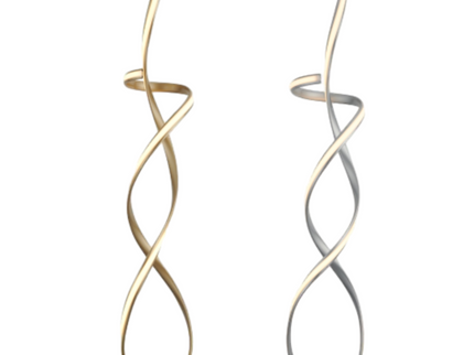 Ainhoa LED Floor Lamp Satin Chrome Gold Modern Statement Lighting.