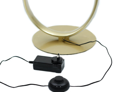 Ainhoa LED Floor Lamp Satin Chrome Gold Modern Statement Lighting.