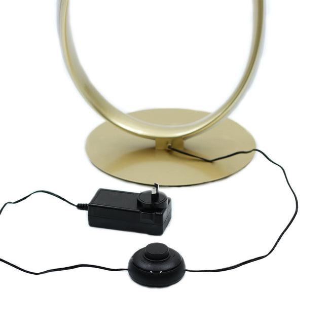 Ainhoa LED Floor Lamp Satin Chrome Gold Modern Statement Lighting.