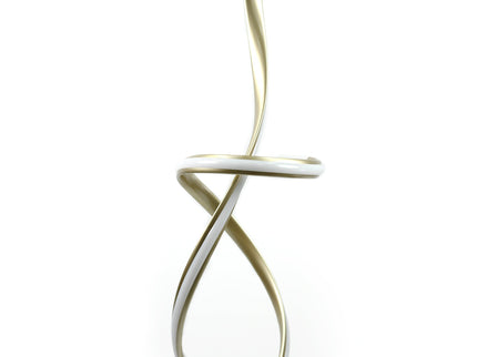 Ainhoa LED Floor Lamp Satin Chrome Gold Modern Statement Lighting.
