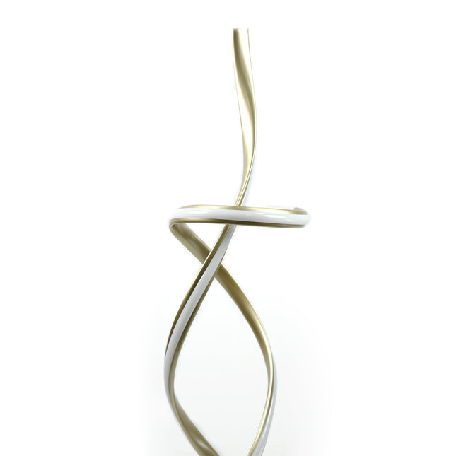 Ainhoa LED Floor Lamp Satin Chrome Gold Modern Statement Lighting.