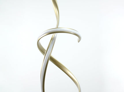Ainhoa LED Floor Lamp Satin Chrome Gold Modern Statement Lighting.