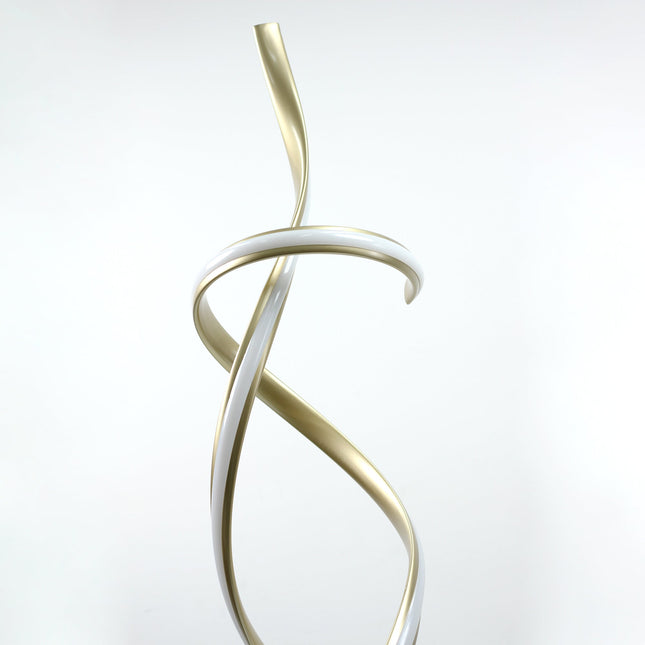 Ainhoa LED Floor Lamp Satin Chrome Gold Modern Statement Lighting.