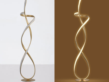 Ainhoa LED Floor Lamp Satin Chrome Gold Modern Statement Lighting