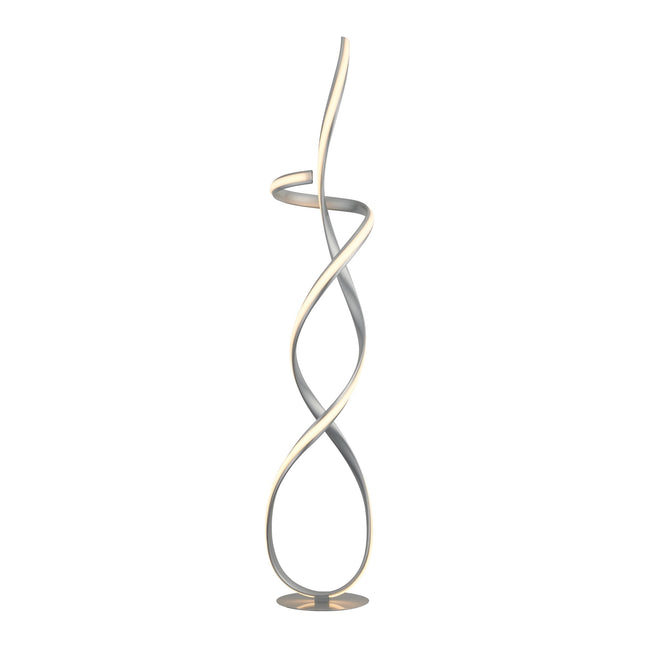 Ainhoa LED Floor Lamp Satin Chrome Gold Modern Statement Lighting.