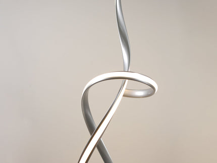 Ainhoa LED Floor Lamp Satin Chrome Gold Modern Statement Lighting.