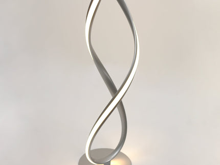 Ainhoa LED Floor Lamp Satin Chrome Gold Modern Statement Lighting.