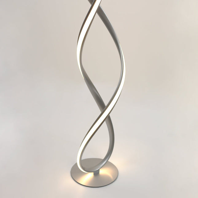 Ainhoa LED Floor Lamp Satin Chrome Gold Modern Statement Lighting.