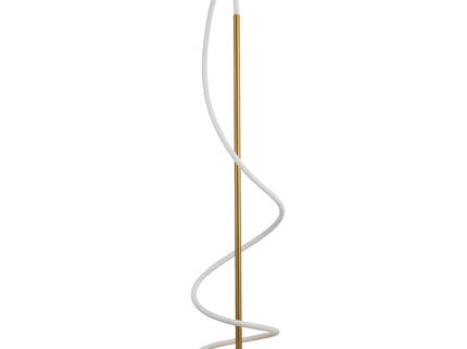 Lyona LED Floor Lamp - Gold Modern Metal Lighting for Home.