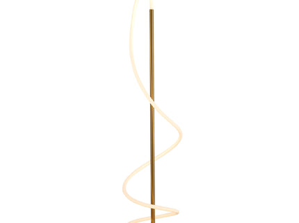 Lyona LED Floor Lamp - Gold Modern Metal Lighting for Home.