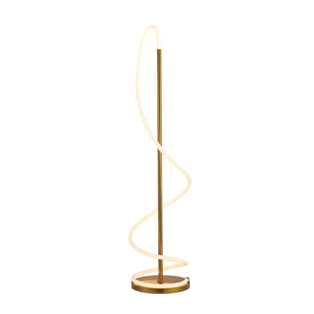 Lyona LED Floor Lamp - Gold Modern Metal Lighting for Home.