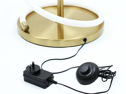 Lyona LED Floor Lamp - Gold Modern Metal Lighting for Home.