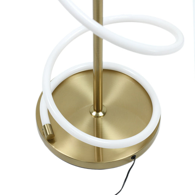 Lyona LED Floor Lamp - Gold Modern Metal Lighting for Home.