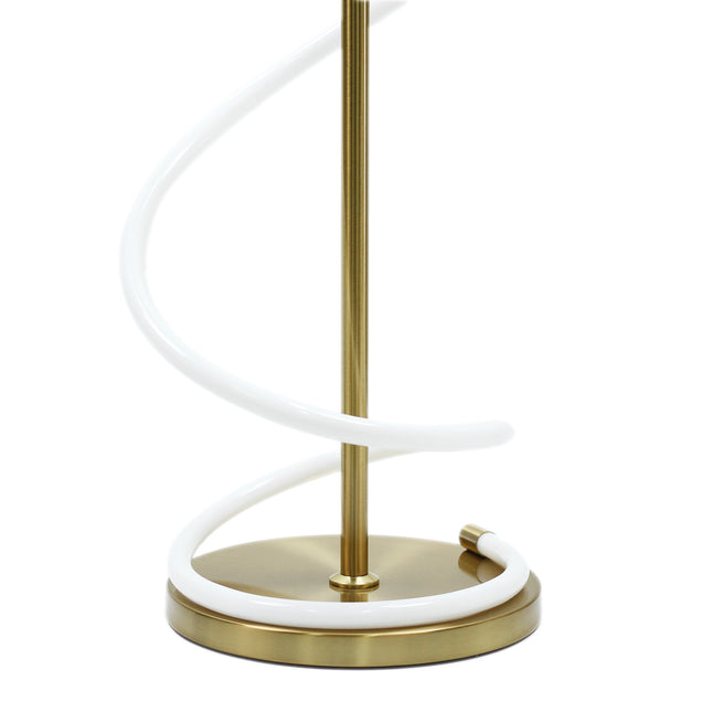 Lyona LED Floor Lamp - Gold Modern Metal Lighting for Home.