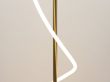 Lyona LED Floor Lamp - Gold Modern Metal Lighting for Home.