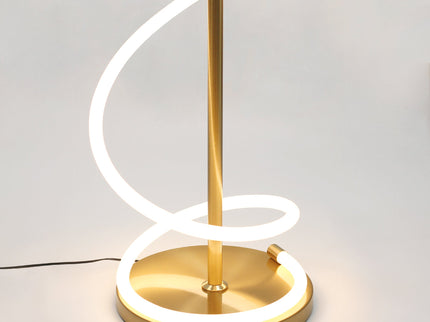 Lyona LED Floor Lamp - Gold Modern Metal Lighting for Home.