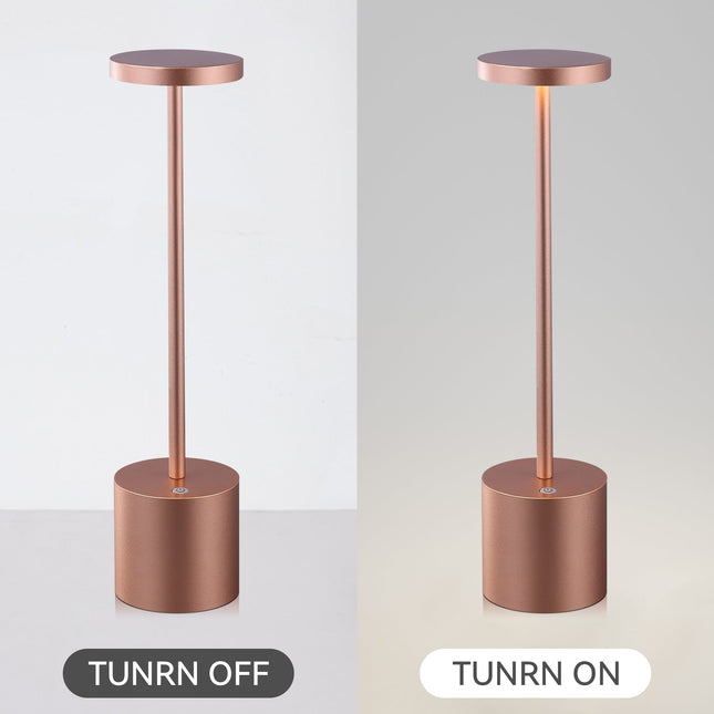 Portable LED Bar Table Lamp Copper Black Silver Modern Touch Light.
