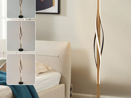 Bonnie LED Floor Lamp Modern Curvy Design with Dimmable Light.