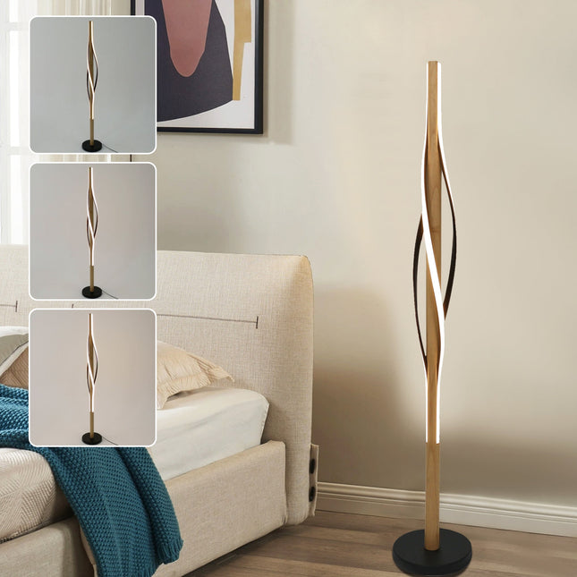 Bonnie LED Floor Lamp Modern Curvy Design with Dimmable Light.