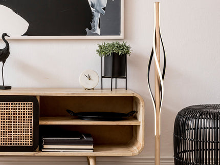 Bonnie LED Floor Lamp Modern Curvy Design with Dimmable Light.