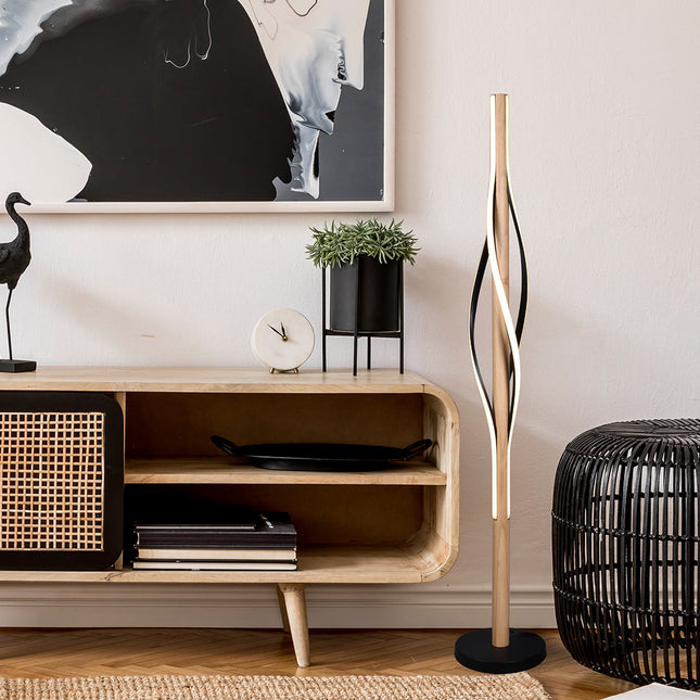 Bonnie LED Floor Lamp Modern Curvy Design with Dimmable Light.