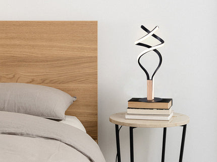 Estelle LED Table Lamp Modern Wave Design with Dimmable Light.