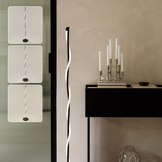 Rio Dimmable LED Floor Lamp Black for Modern and Stylish Lighting.