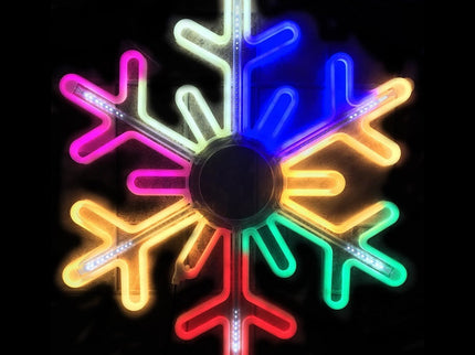 75cm Digital Snowflake Motif Multicoloured