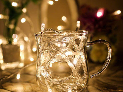 WARM WHITE 50 LED Fairy Lights Battery Operated