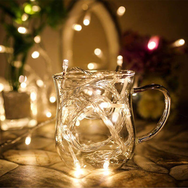WARM WHITE 50 LED Fairy Lights Battery Operated