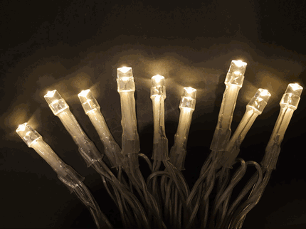 WARM WHITE 50 LED Fairy Lights Battery Operated